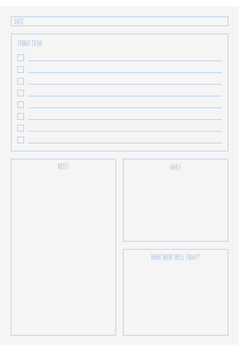 Craze Cloud Pastel Goal Planner Inside the goal planner