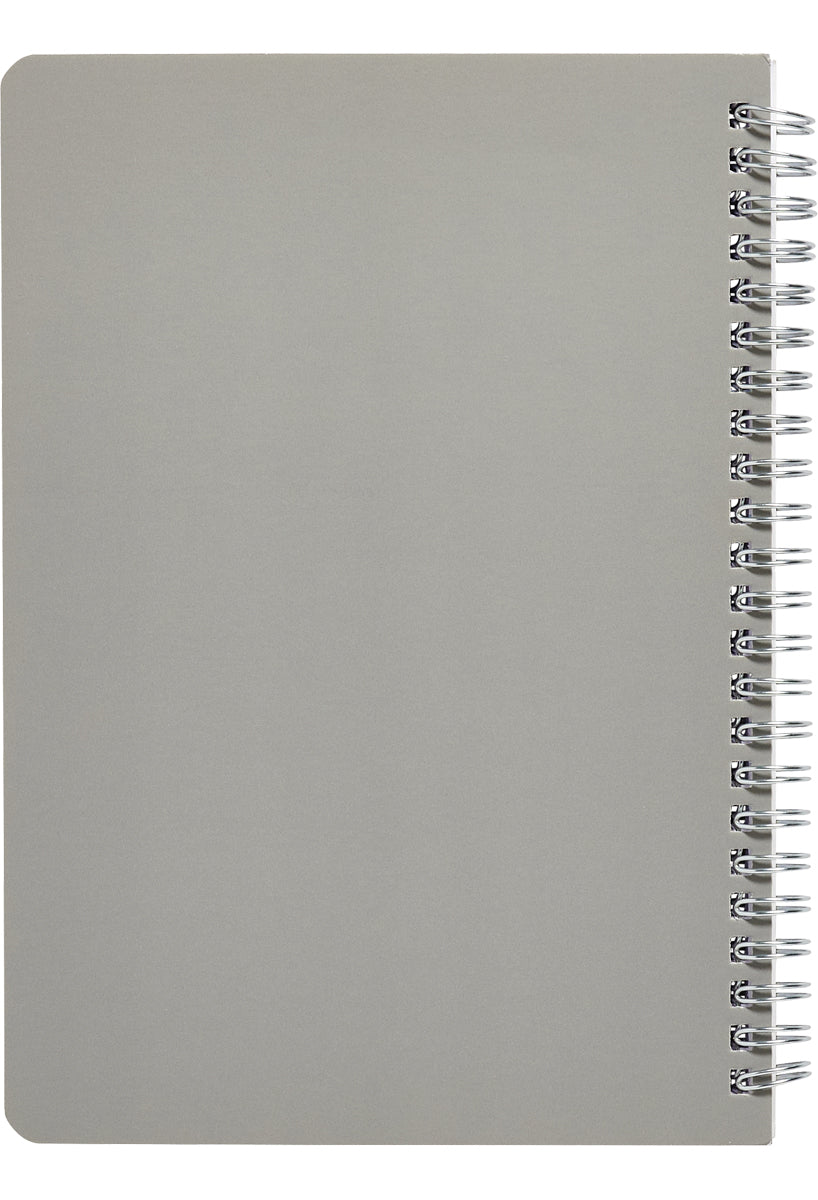 Craze Pastel Notebook Grey back