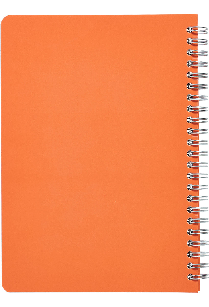 Craze Pastel Notebook Coral Orange back