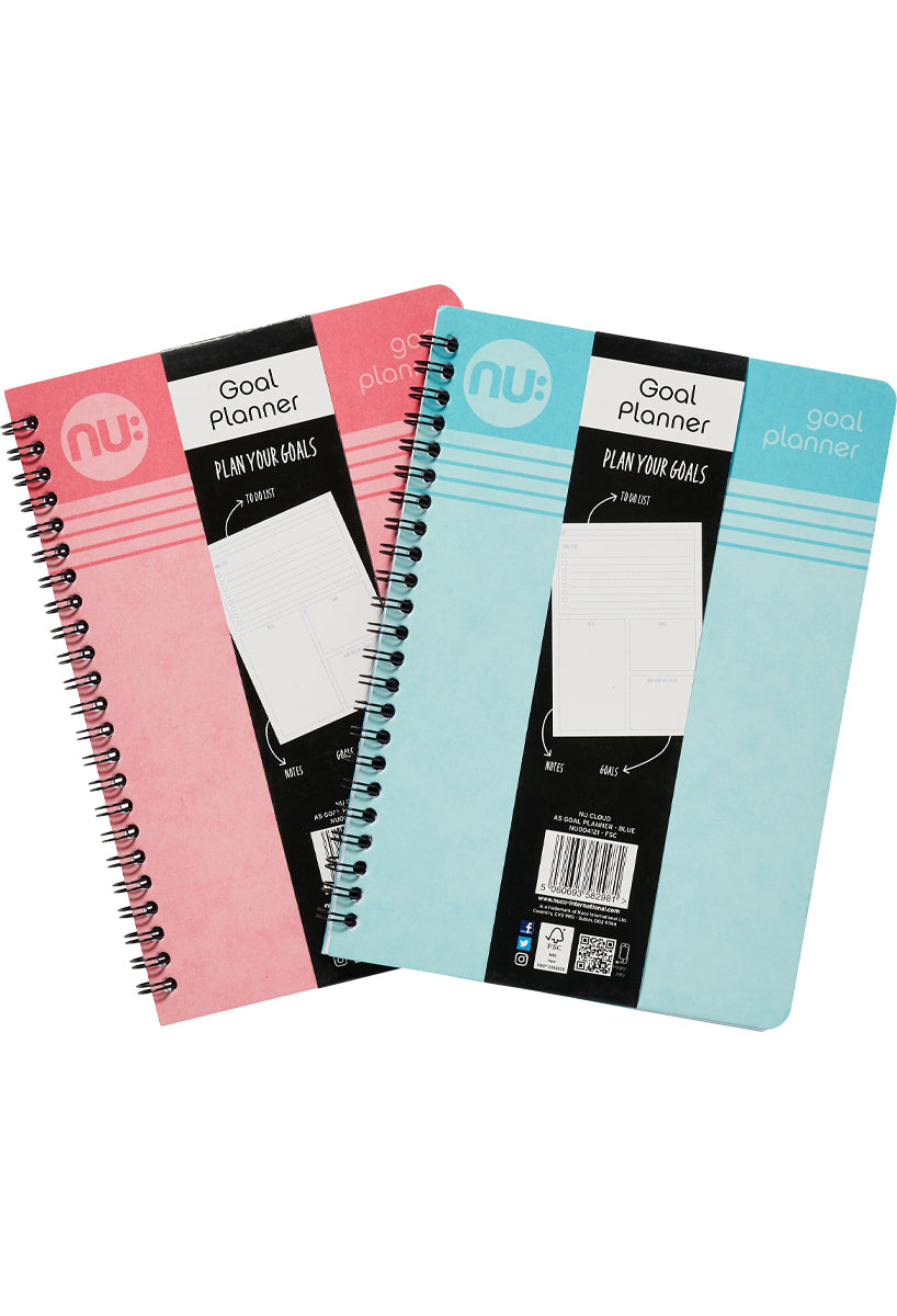 Craze Cloud Pastel Goal Planner Blue and Pink