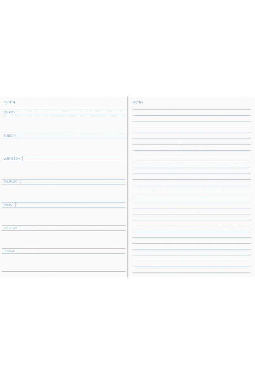 Undated 18 Month Planner inside