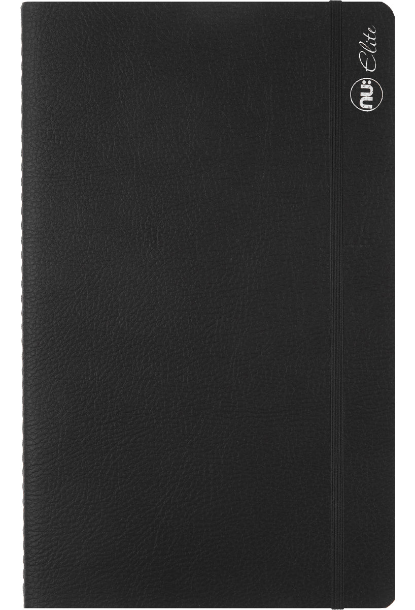Elite Prestige Stitched Journal Vegan Leather Black