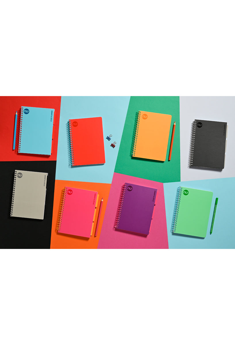 Craze Spectrum Study Planner Notebooks in different colours