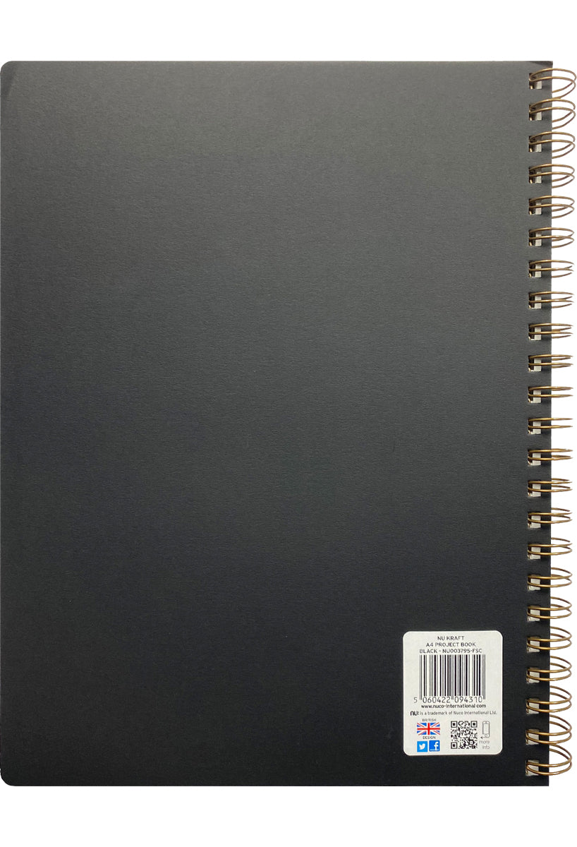 Elite Kraft Project Book notebook black back