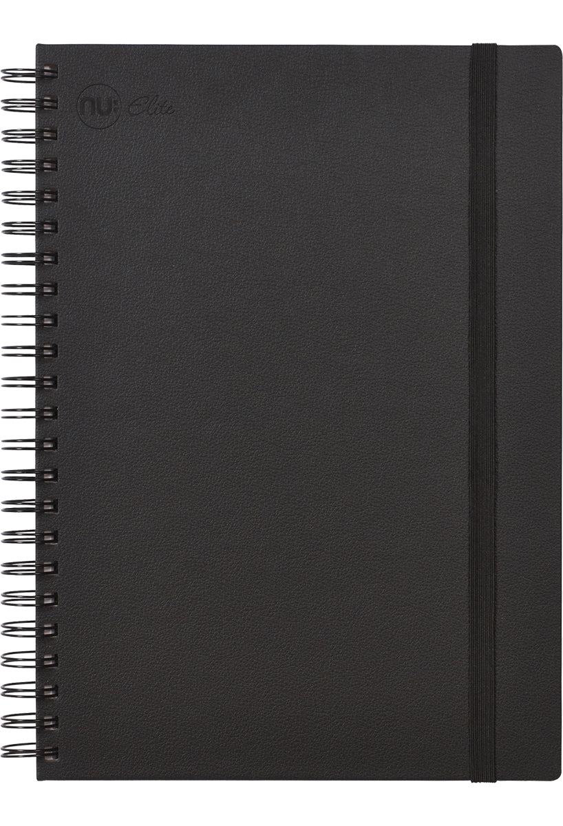Elite Premium Notebook vegan leather black