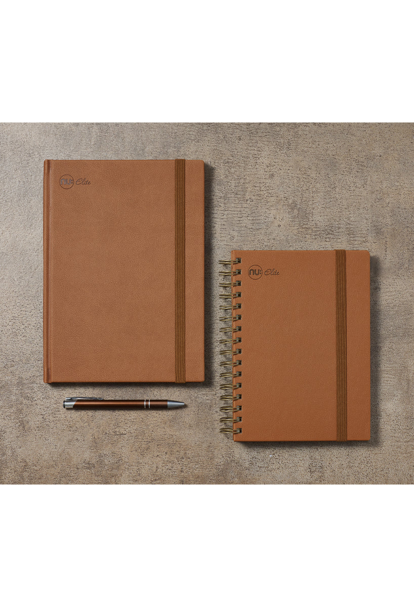 Elite Premium Notebook vegan leather tan versions