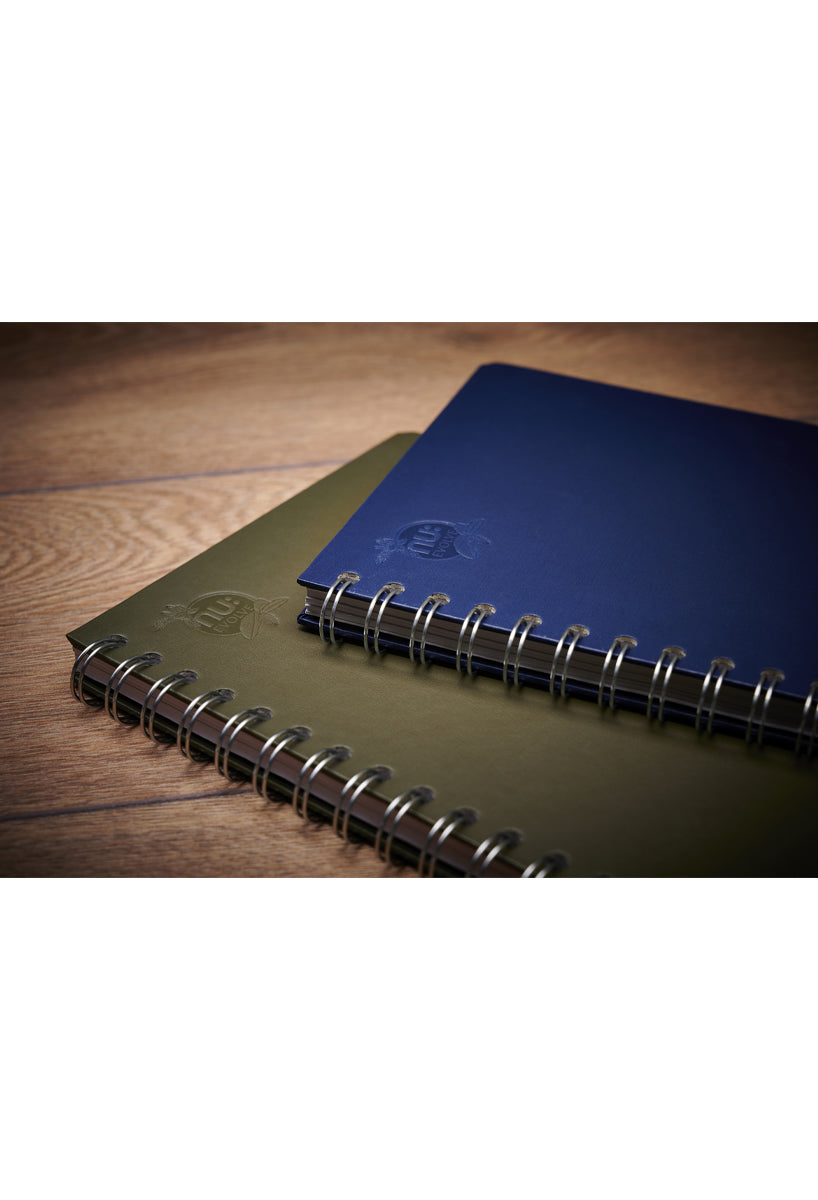 Evolve Premium Wiro Notebook green and blue notebooks