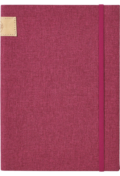 Linen A5 Journal soft fabric notebook pink plum 