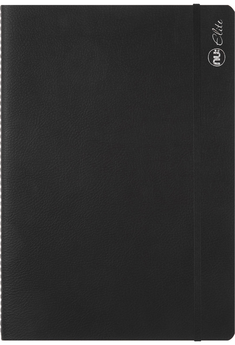 Elite Prestige Stitched Journal Vegan Leather Black